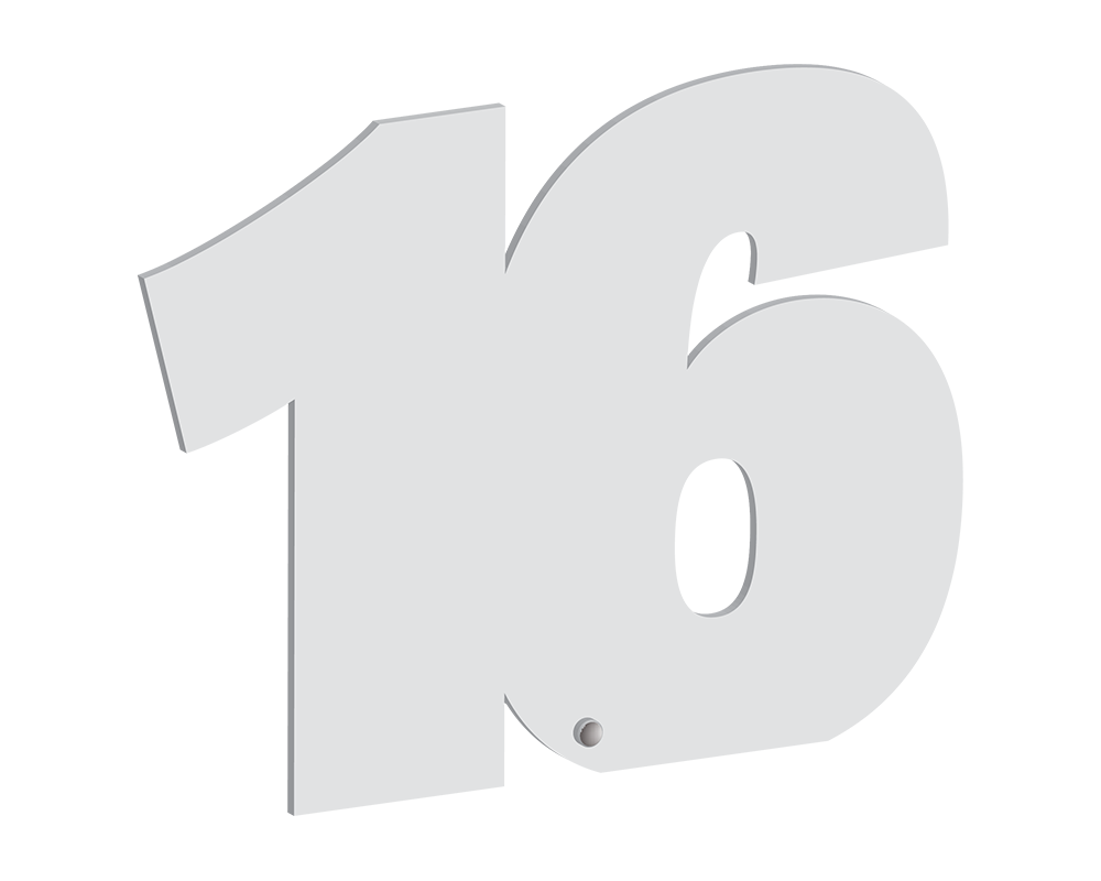 16 Freestanding Number Plaque