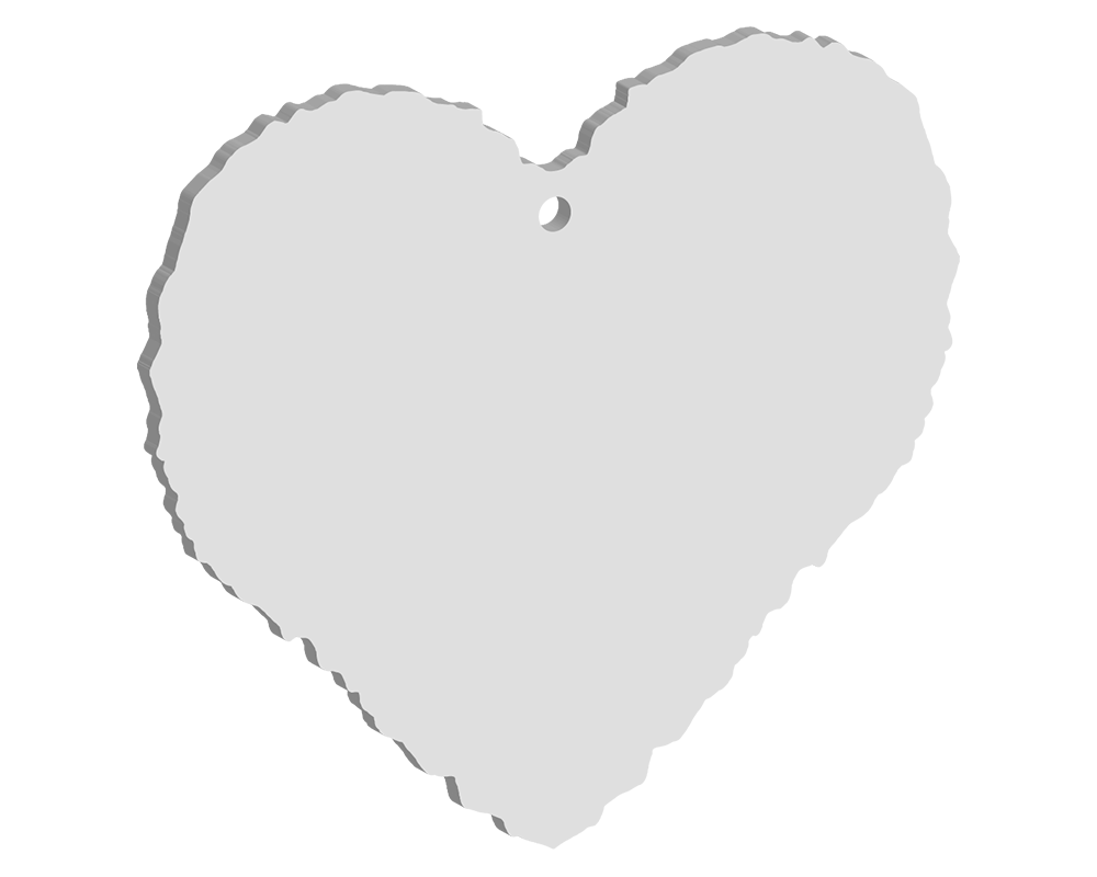 Heart Shaped Wood Slice - Acrylic