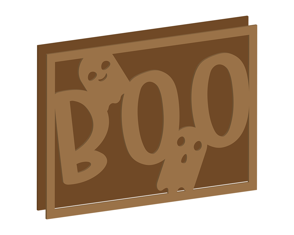 Boo Halloween Plaque