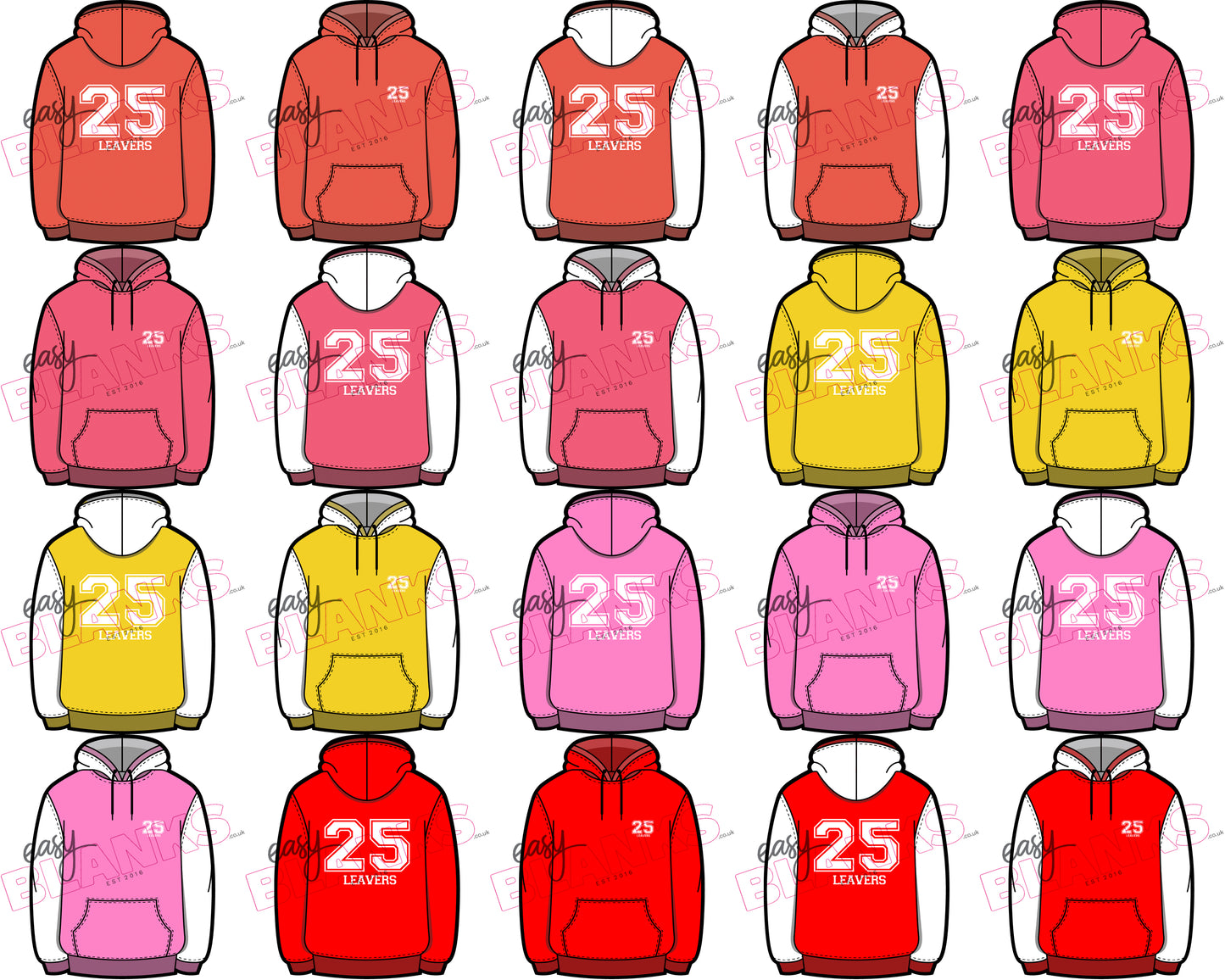 Hoodie Keyring Digital Design Bundle – Blank & Leavers Edition