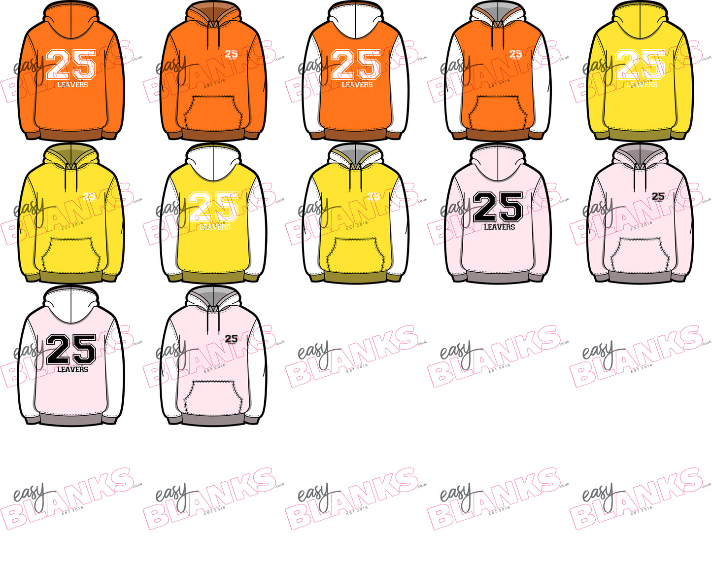 Hoodie Keyring Digital Design Pack – Leavers Edition