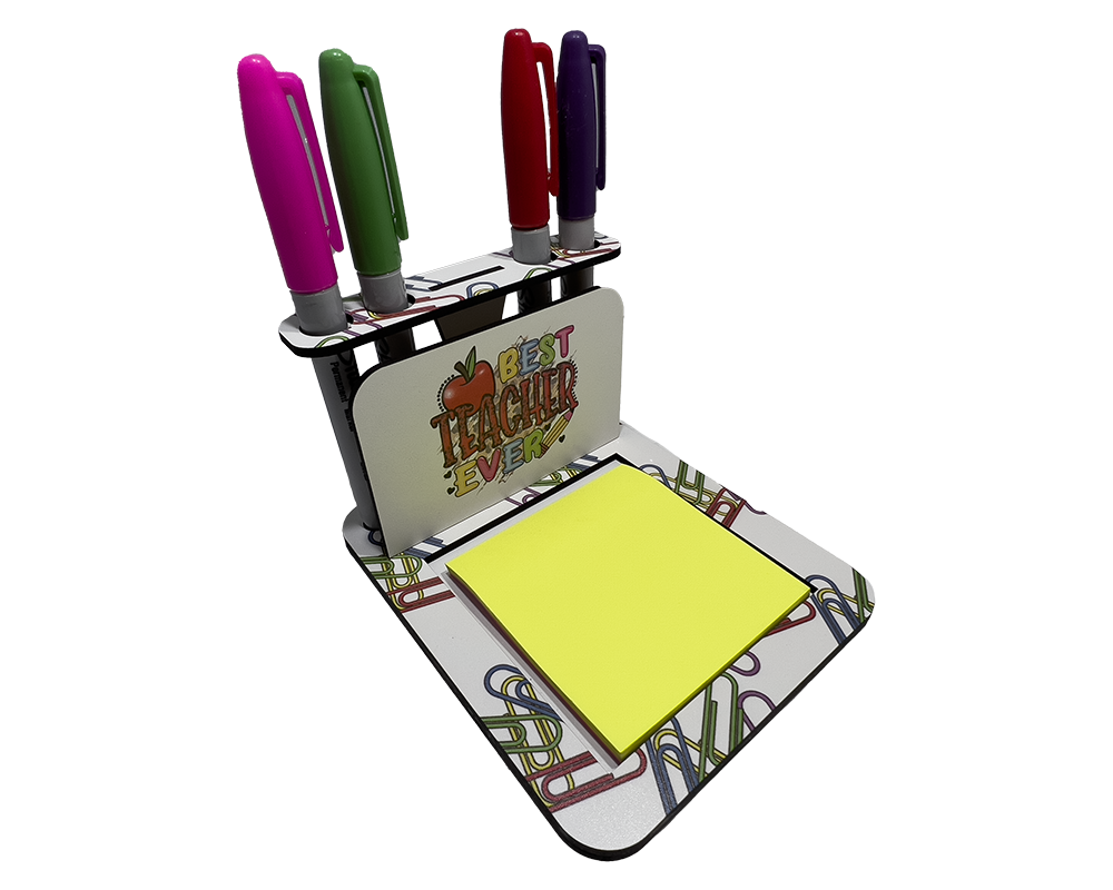 Sticky Note Stand with Pens