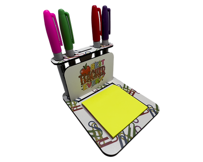 Sticky Note Stand with Pens