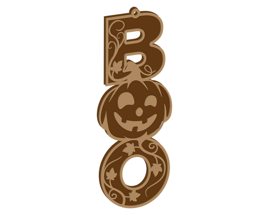 Pumpkin Themed Boo Plaque (EB0007)
