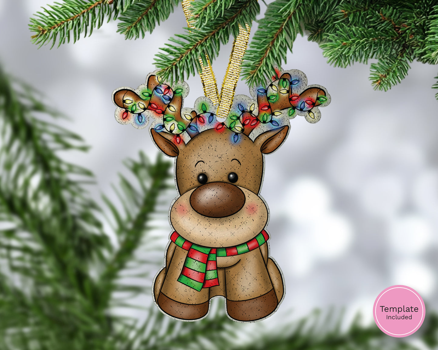 Festive Reindeer Hanging Decoration