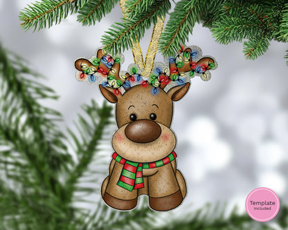 Festive Reindeer Hanging Decoration