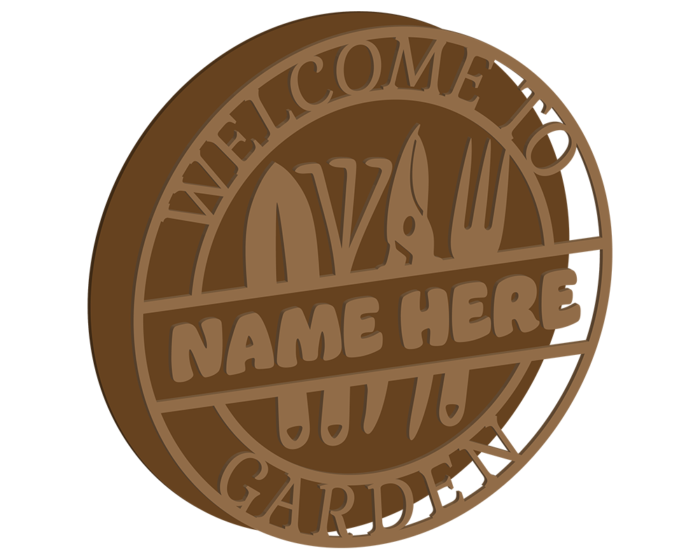 Garden Themed Name Plaque