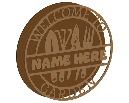 Garden Themed Name Plaque