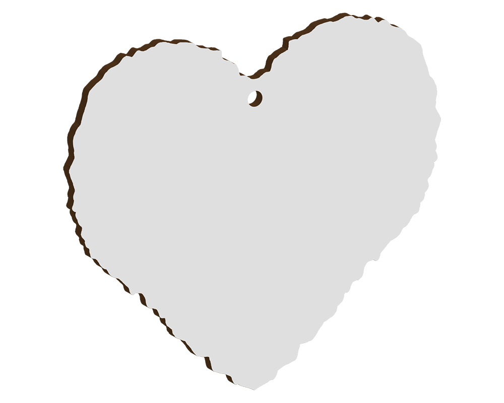 Heart Shaped Wood Slice - Gloss MDF