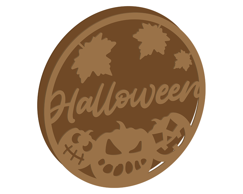 Circular Halloween Plaque