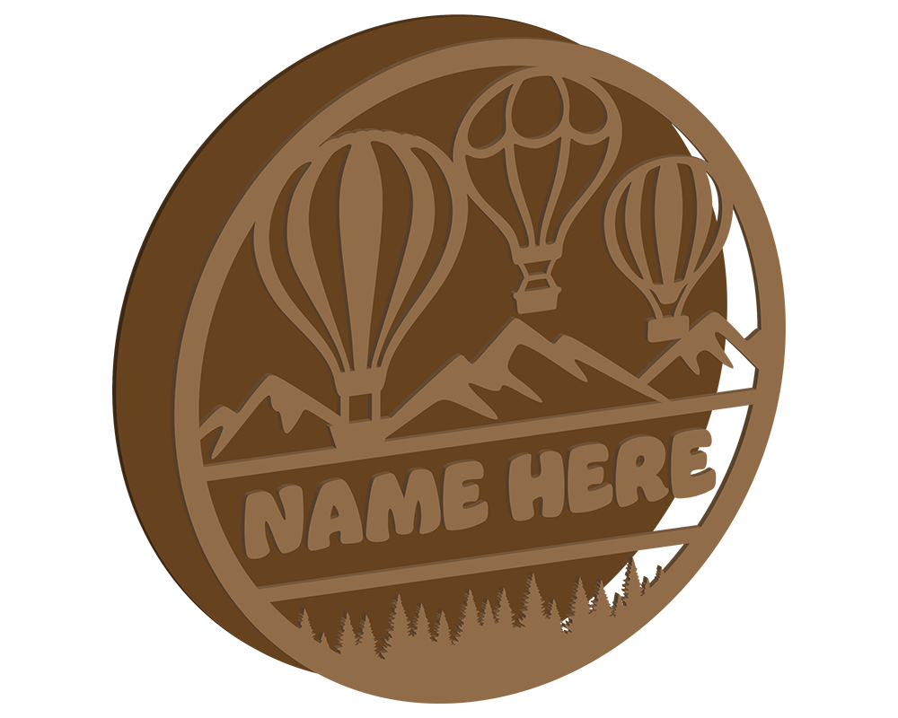 Hot Air Balloon Themed Name Plaque