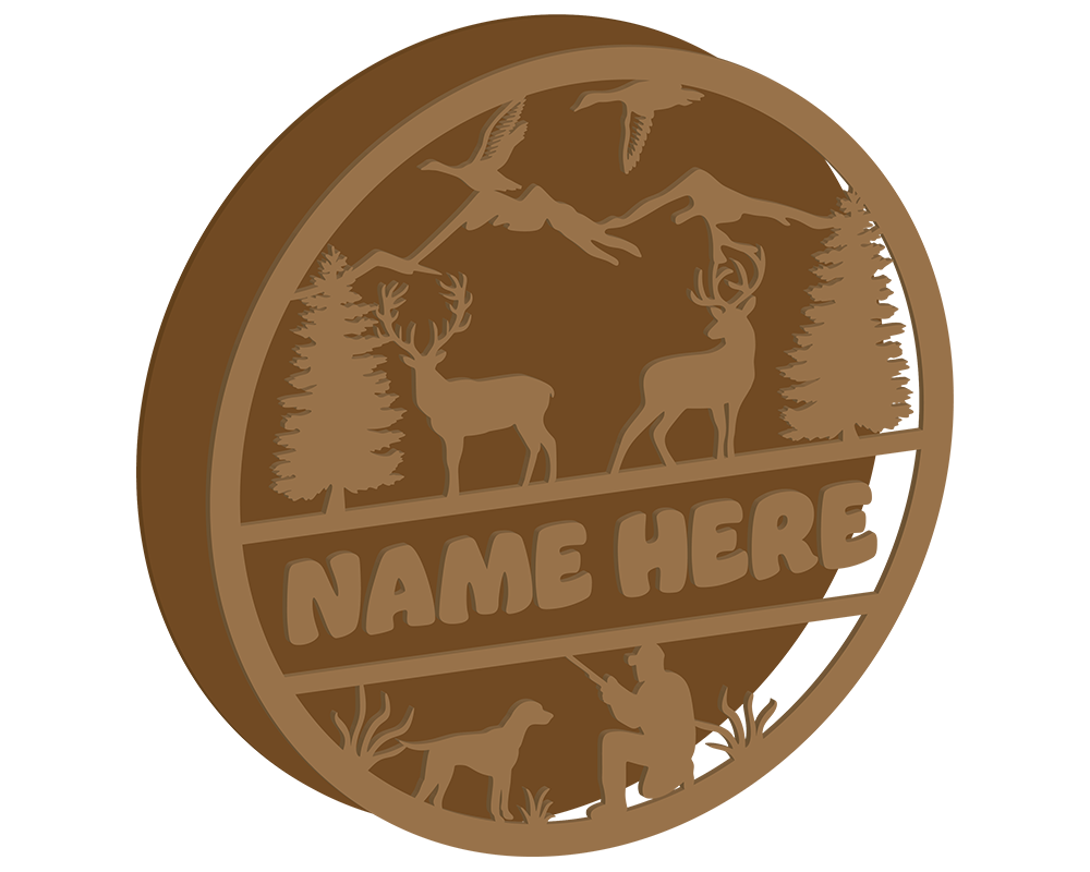 Hunting Themed Name Plaque