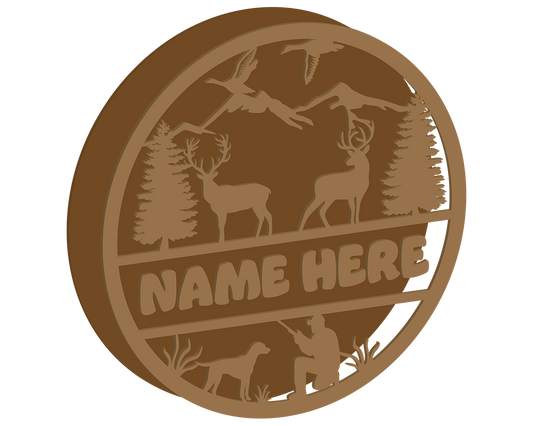 Hunting Themed Name Plaque