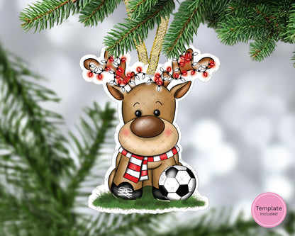 Football Reindeer Hanging Decoration