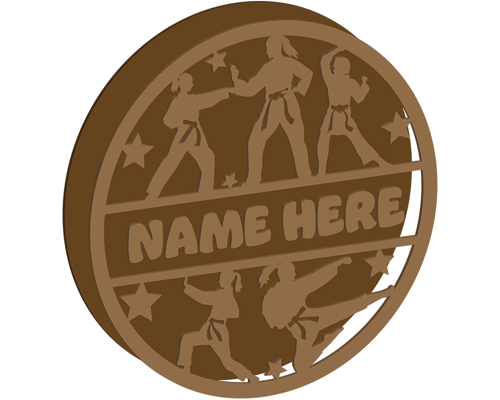 Karate (Female) Themed Name Plaque