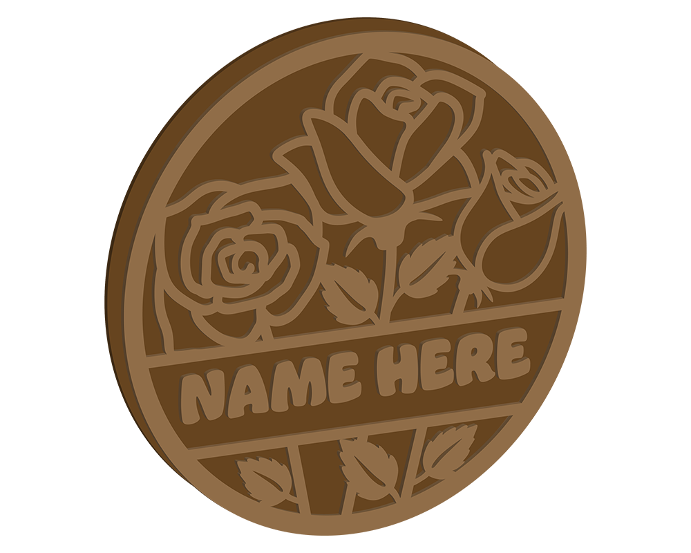 Roses Themed Name Plaque