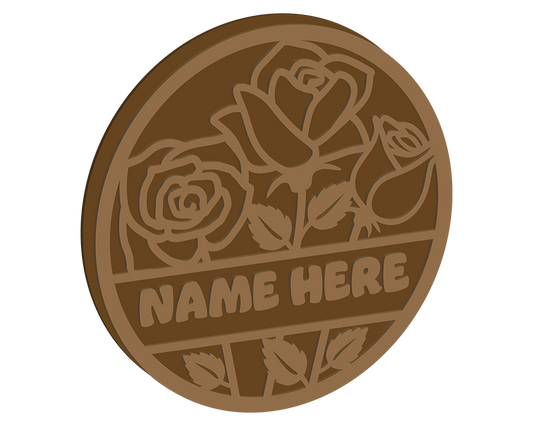 Roses Themed Name Plaque