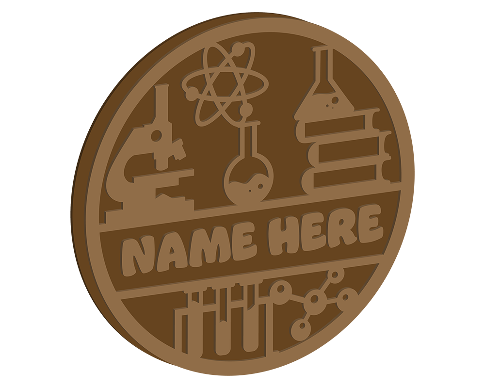 Science Themed Name Plaque