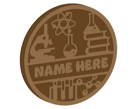 Science Themed Name Plaque