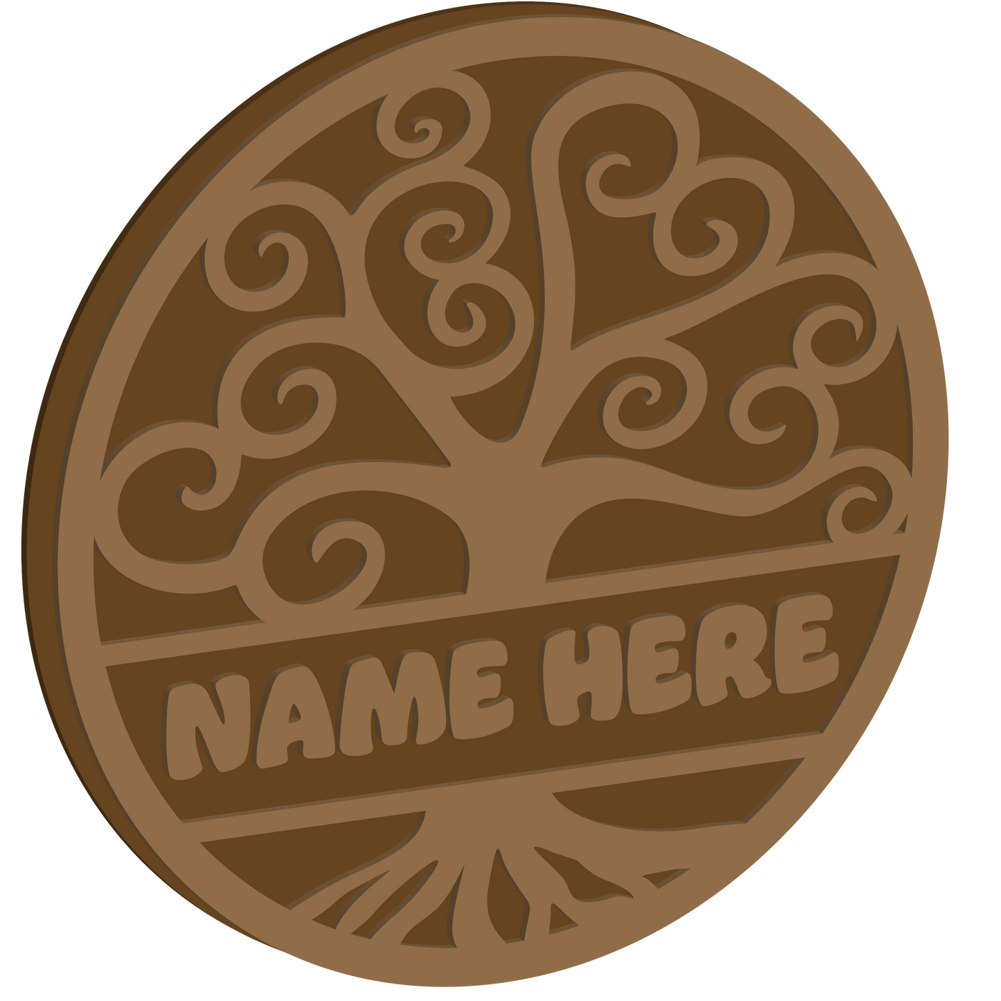 Family Tree Themed Name Plaque