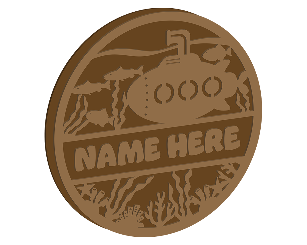 Submarine Themed Name Plaque