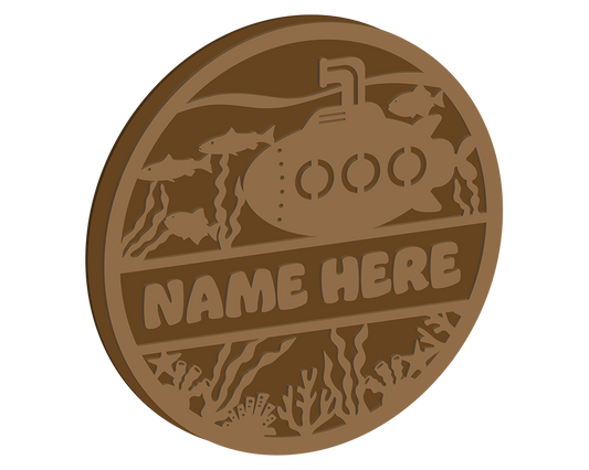 Submarine Themed Name Plaque