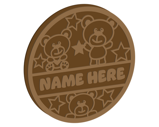 Teddy with Stars Themed Name Plaque