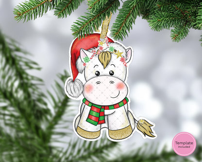 Christmas Unicorn Hanging Decoration