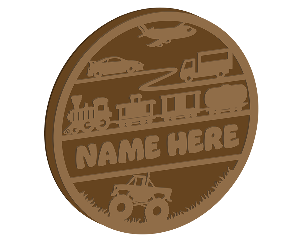 Vehicle Themed Name Plaque