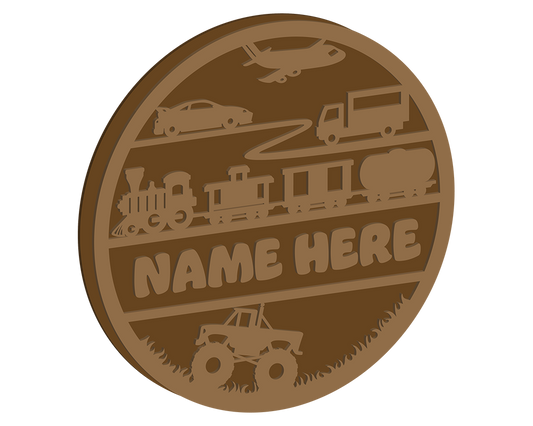 Vehicle Themed Name Plaque