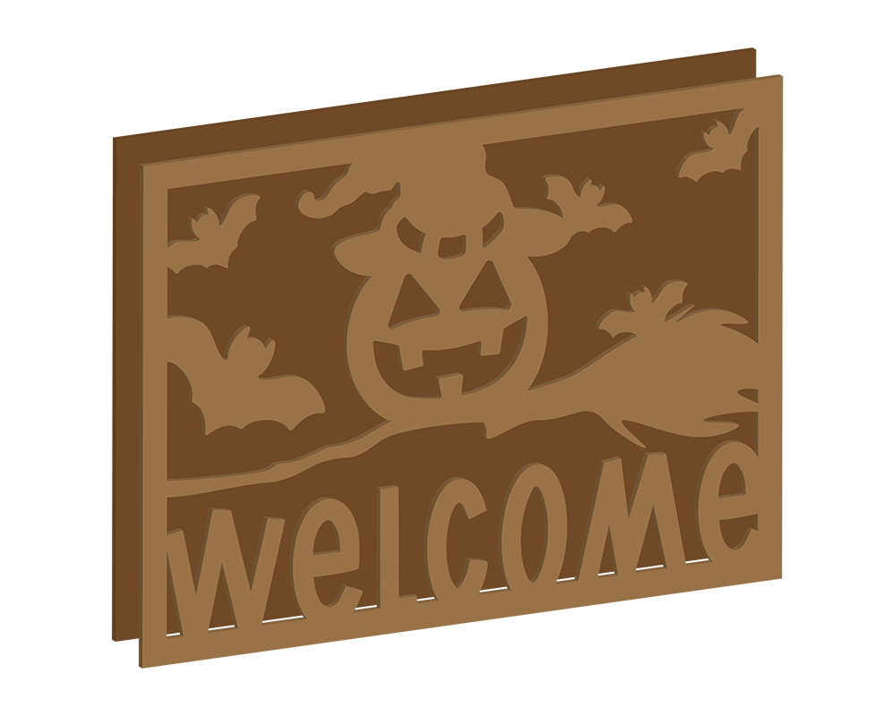 Welcome Halloween Plaque