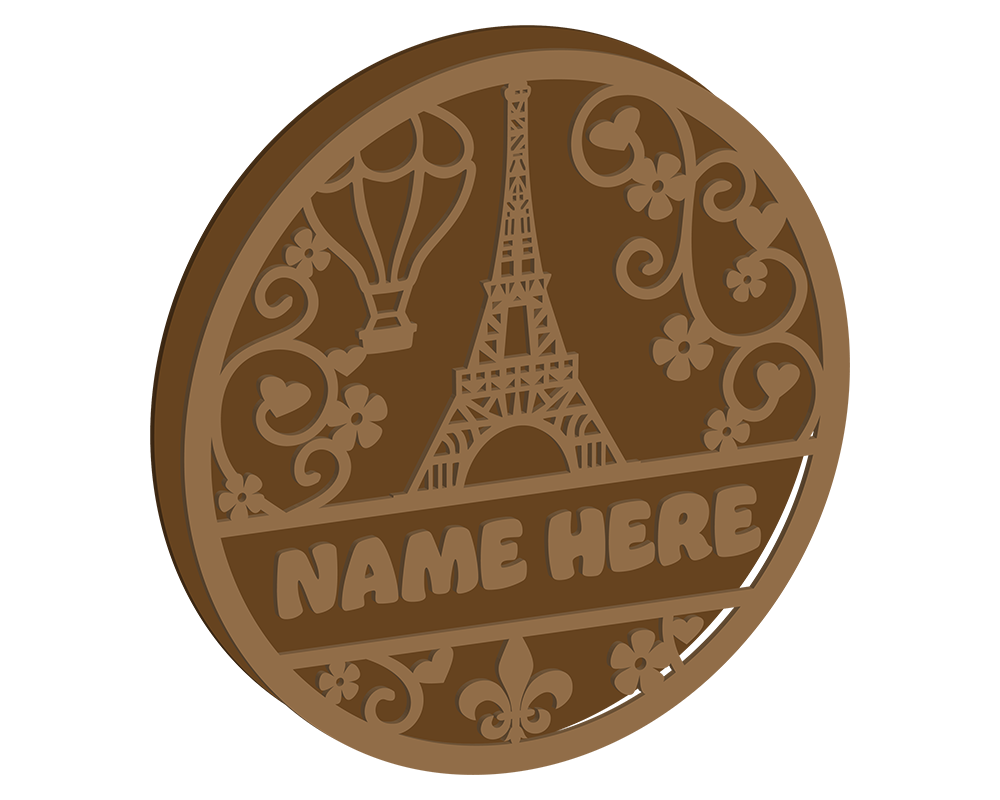 Paris Themed Name Plaque