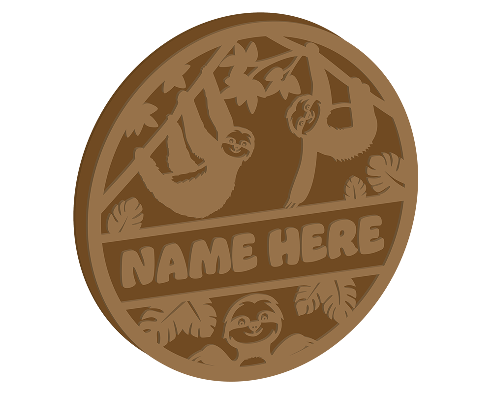 Sloth Themed Name Plaque