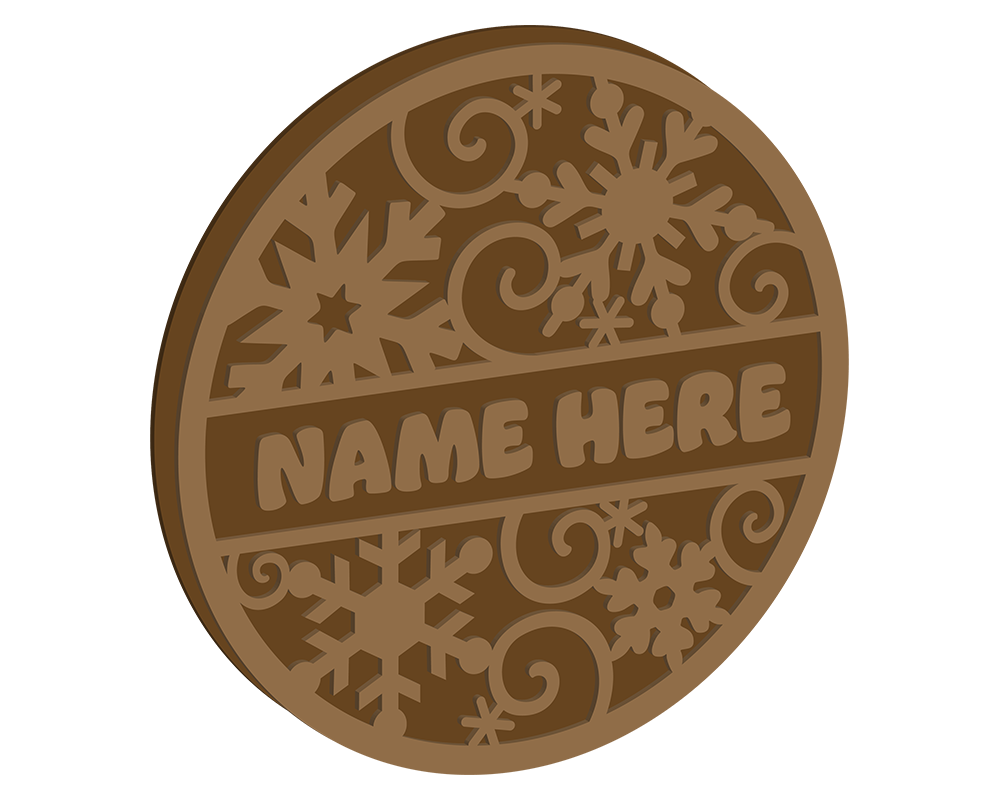 Snowflake Themed Name Plaque