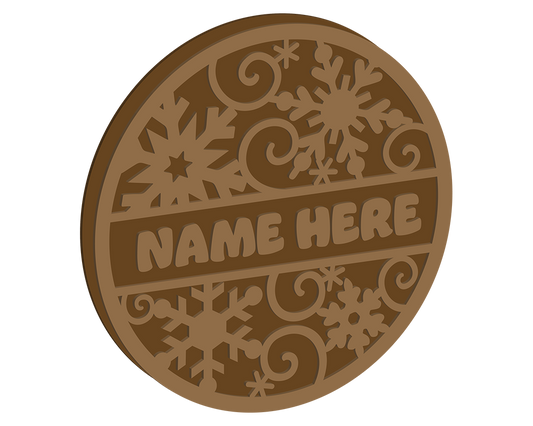 Snowflake Themed Name Plaque