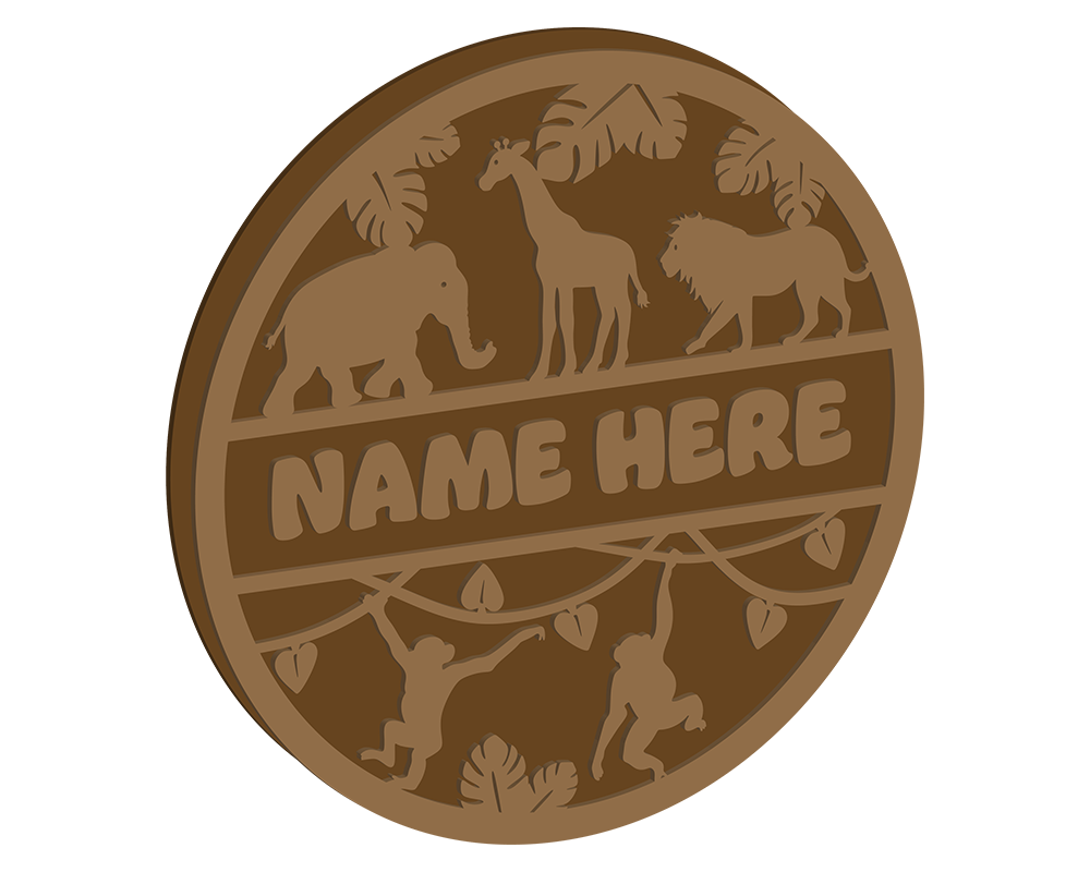 Wild Animals Themed Name Plaque