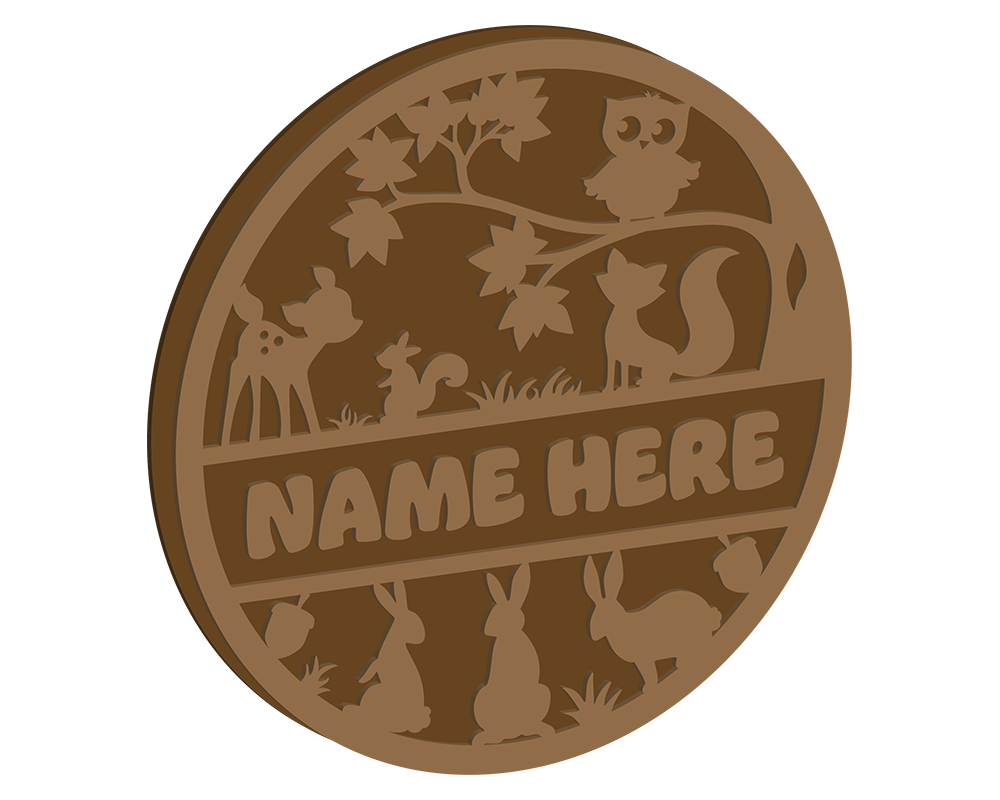 Woodland Themed Name Plaque