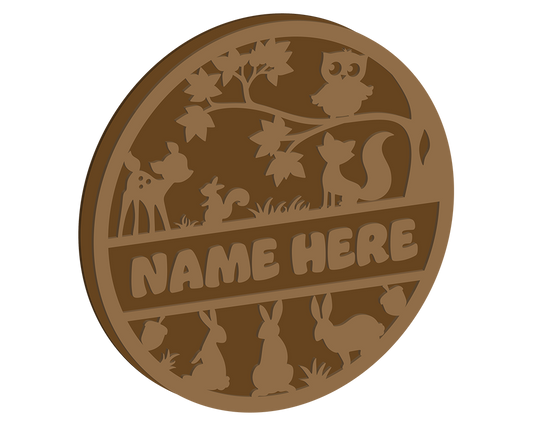 Woodland Themed Name Plaque