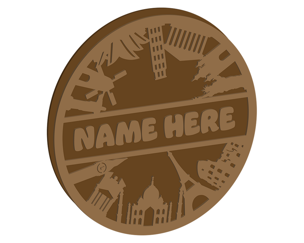 Landmarks Themed Name Plaque – EasyBlanks.co.uk