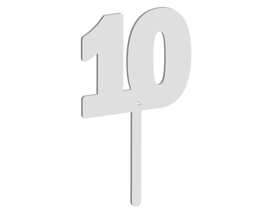 Number 10 Cake Topper