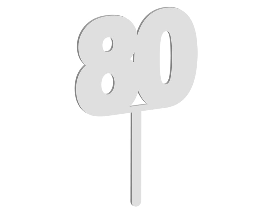 Number 80 Cake Topper