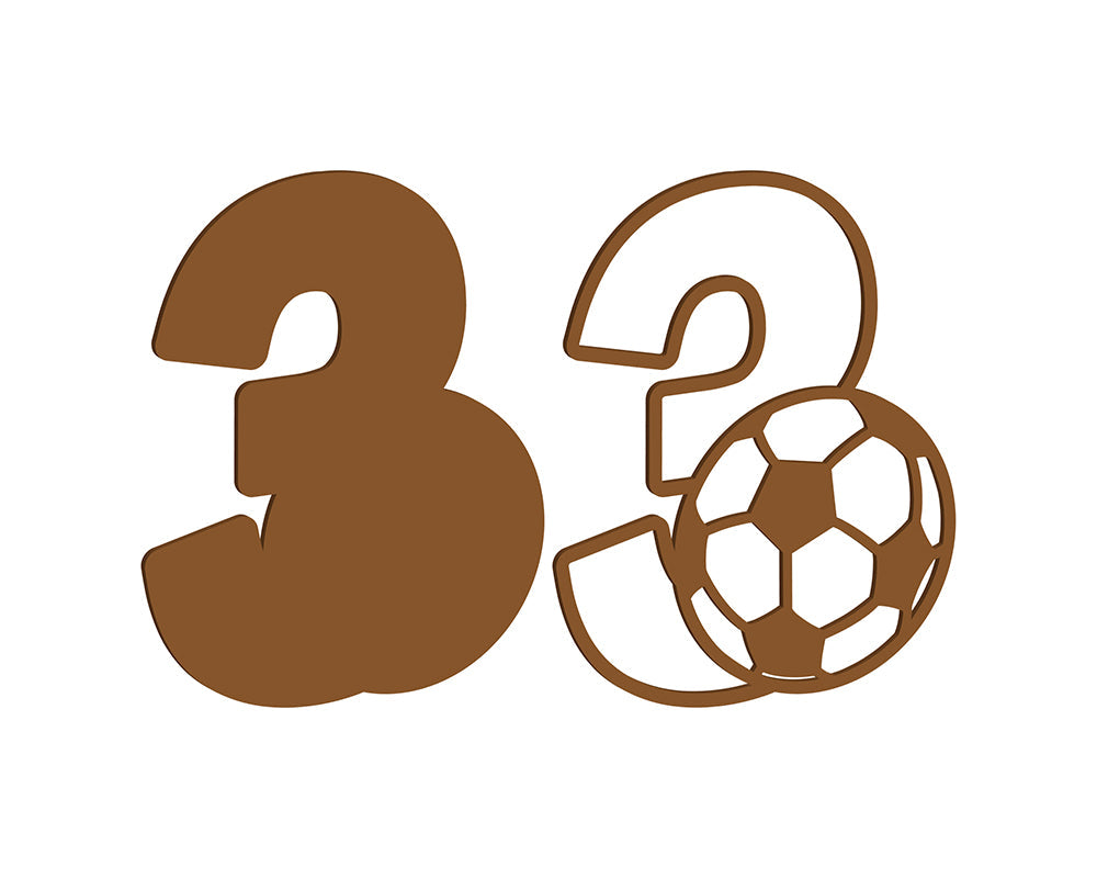 MDF Football Themed Numbers