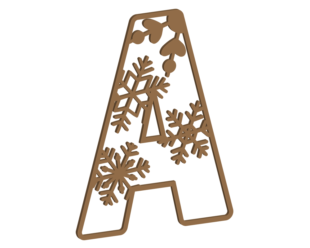 Snowflake Themed Letters