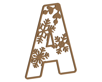 Snowflake Themed Letters