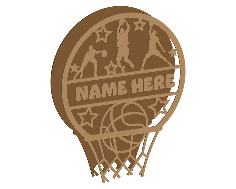 Basketball Themed Name Plaque