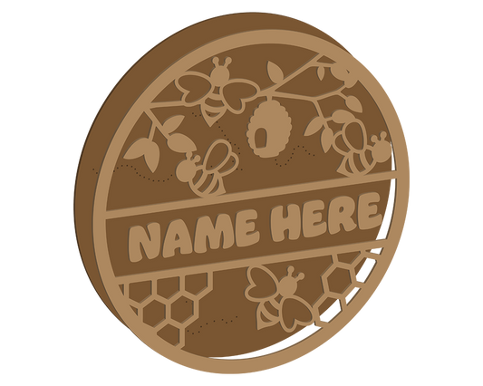 Bee Themed Name Plaque