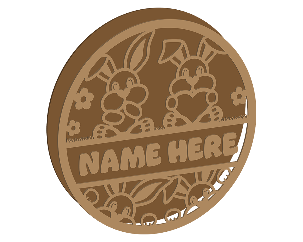 Bunny Themed Name Plaque