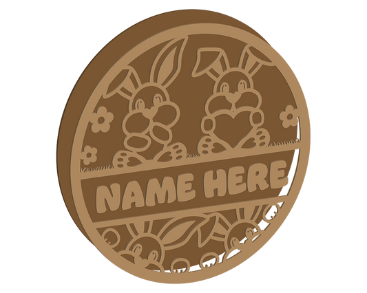 Bunny Themed Name Plaque