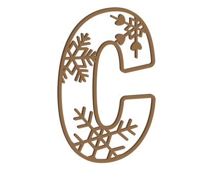 Snowflake Themed Letters