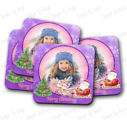 Christmas Photo Mug and Coaster Sets (8 Styles Inc)